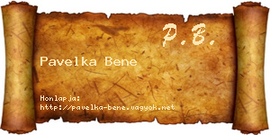Pavelka Bene névjegykártya